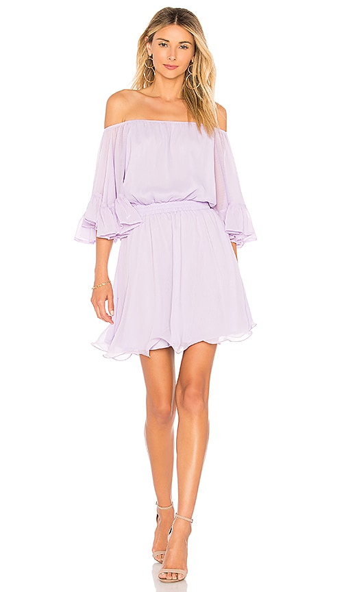 purple ruffle dress