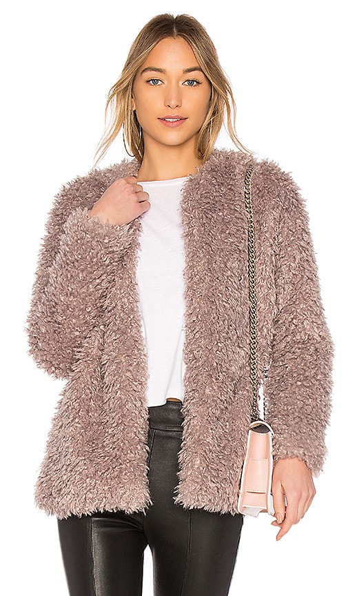 Endless Rose Faux Fur Jacket in Dusty Lavender | REVOLVE