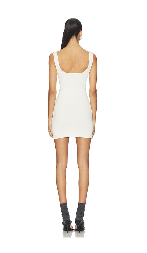  Entire Studios Kleid Square Neck Knit Mini In Ivory. Größe M. Also In L. 