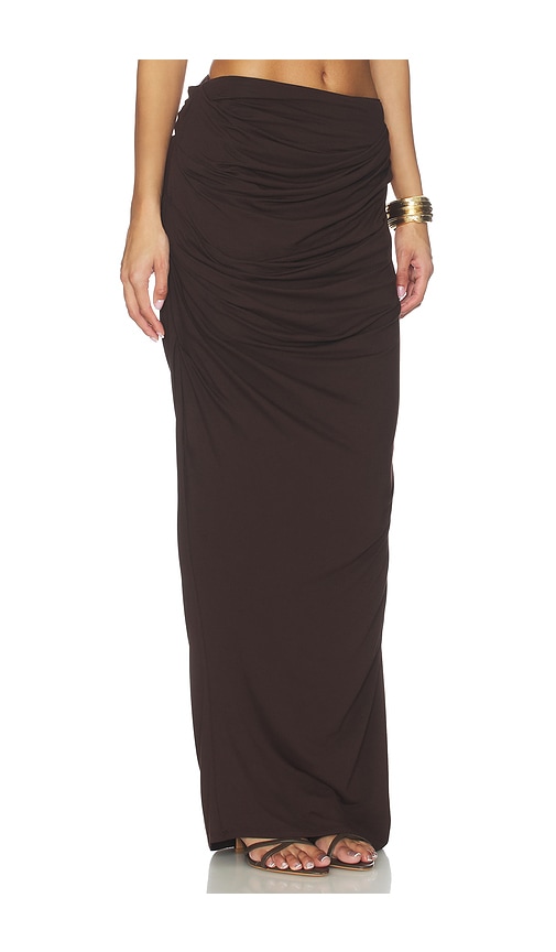 Entire Studios Drape Skirt In Brown