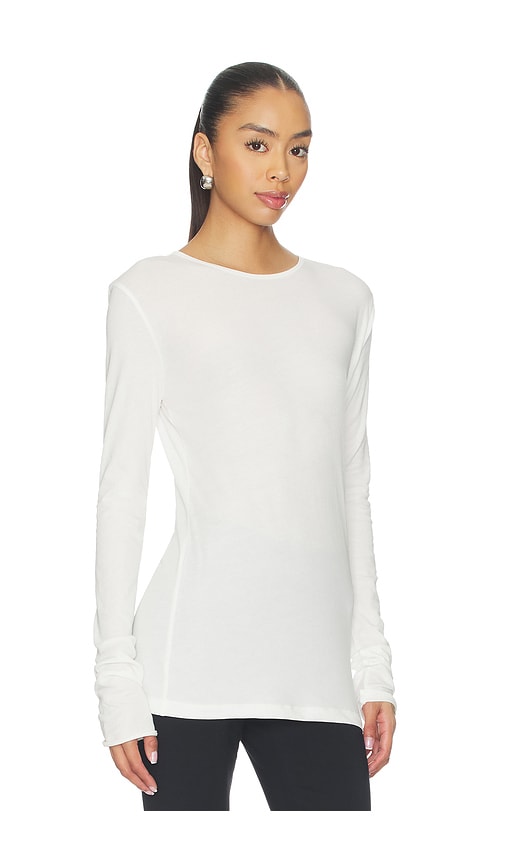 Entire Studios Sheer Long Sleeve Top In White