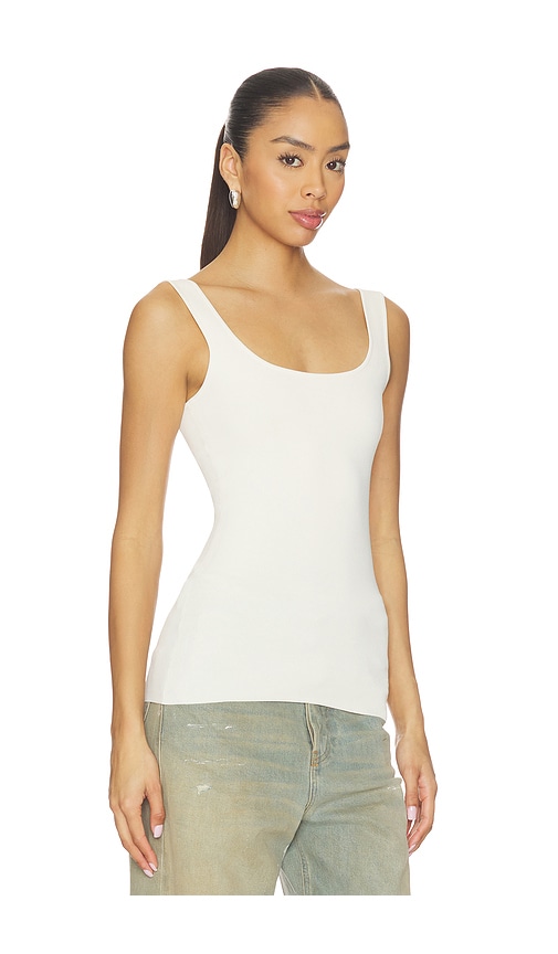 Entire Studios Squared Neck Top In White