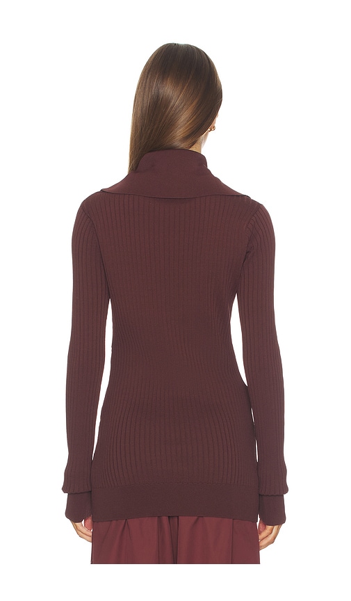  Entire Studios Oberteil High Neck Henley In Chocolate. Größe Xxs. Also In Xs, S, M, L. 