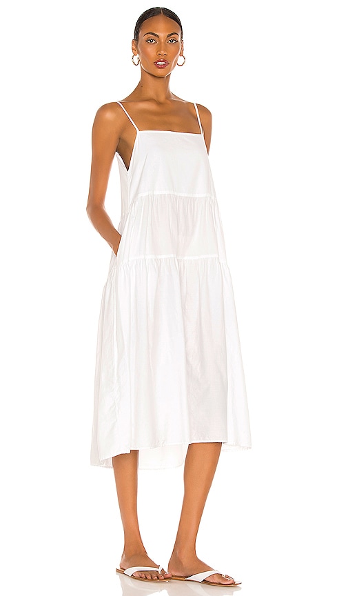 Tiered cotton outlet maxi dress