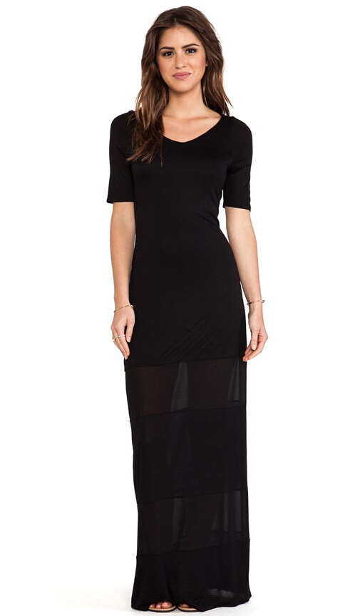 Chiffon Panel Maxi Dress