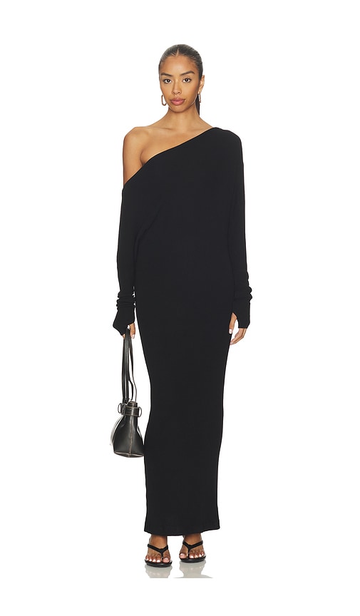 Enza Costa ROBE MAXI AMPLE EN MAILLE en Black. Taille S. Also en XS.