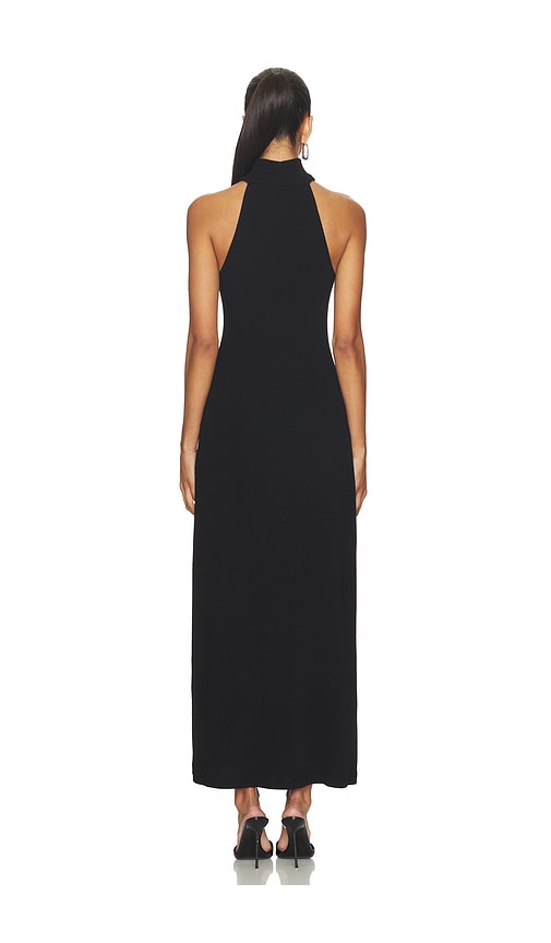  Enza Costa Fliessendes Strickkleid Mit Neckholder-rollkragen In Black. Größe S. Also In Xs, M, Xl. 