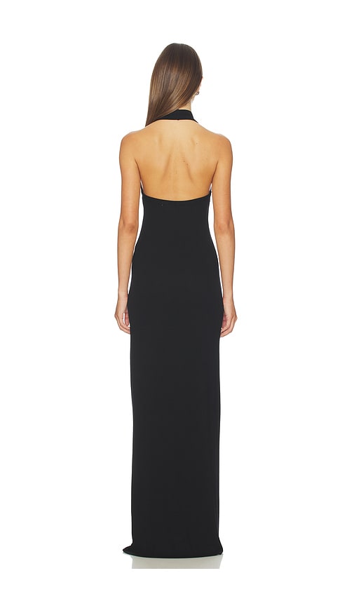  Enza Costa Fliessendes Maxikleid Aus Geripptem Seidenstoff Mit U-boot-ausschnitt Und Neckholder In Black. Größe Xs. Also In S, M, L. 