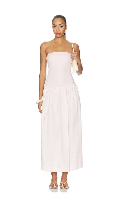 Enza Costa ROBE BANDEAU COTTON BANDEAU DRESS en Pink. Taille M. Also en S, XL.