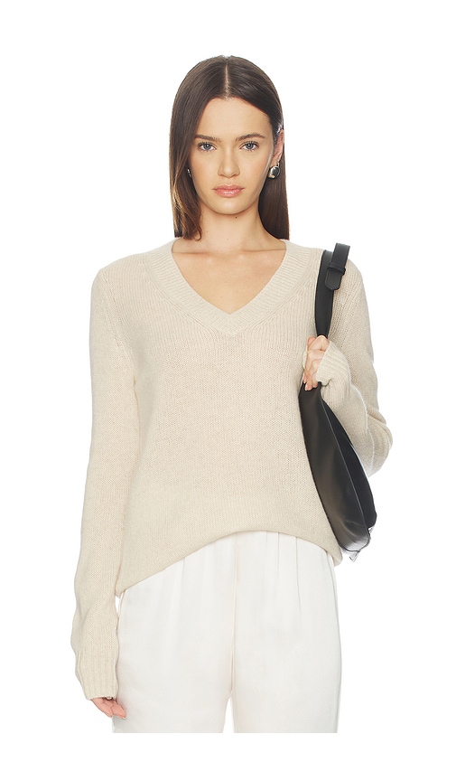 Enza Costa Cashmere V-Neck Pullover