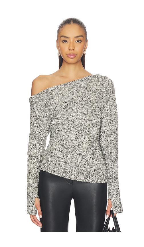 Enza Costa Boucle Knit Slouch Sweater