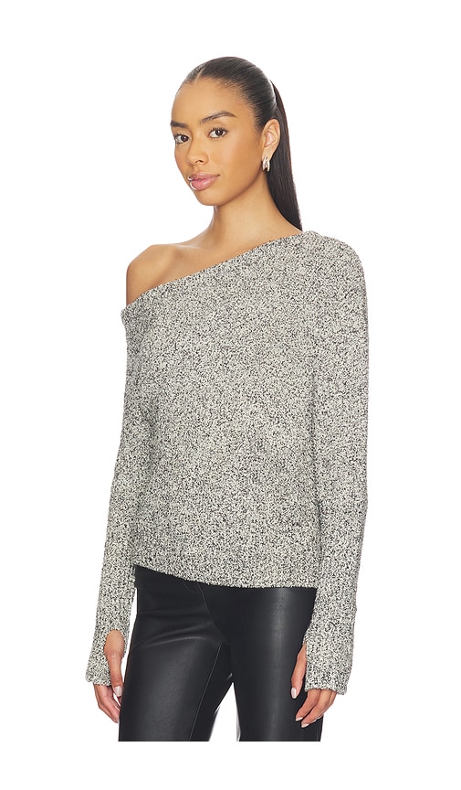  Enza Costa Slouch-pullover Aus Bouclé-strick In Grey. Größe S. Also In Xs, M, L. 