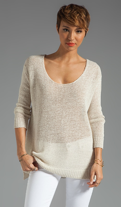 Linen Knit Tape Sweater