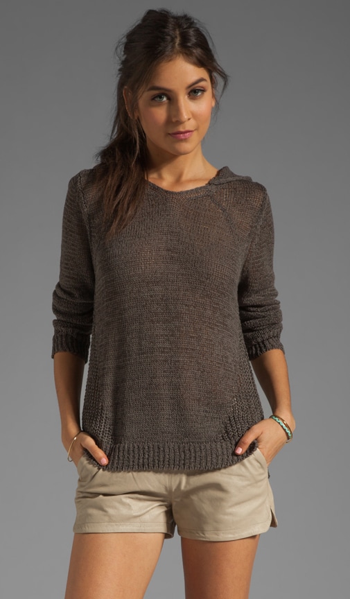 Linen Knit Tape Hoodie