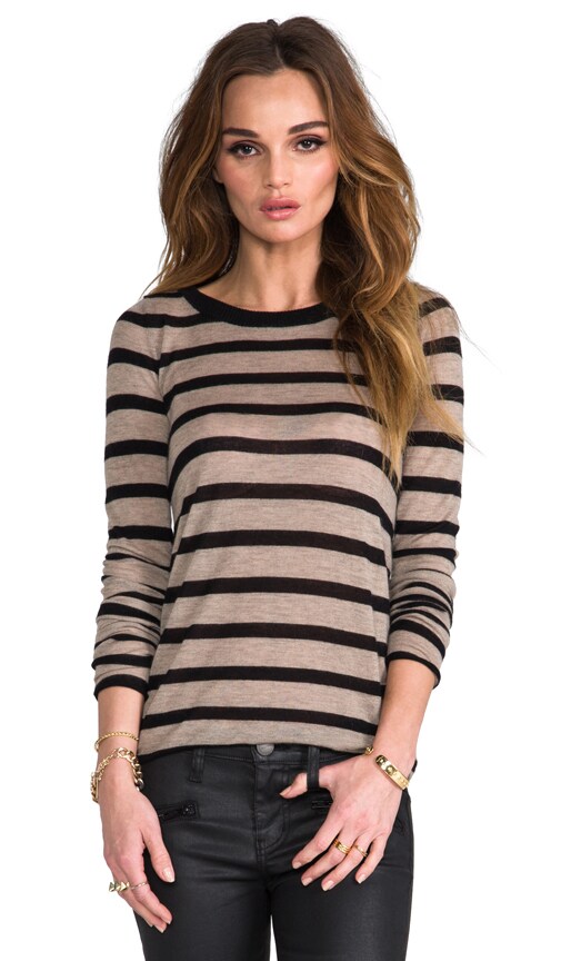 Cashmere Stripe Bold Crew