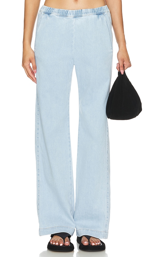 Enza Costa Soft Denim Everywhere Pant in Washed Blue