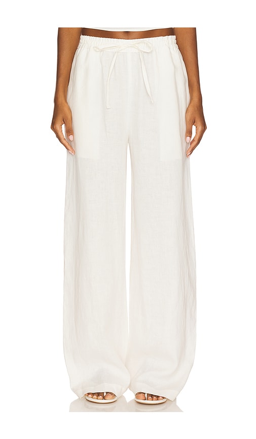 Linen Resort Pant in White. - size 0 (also in 1) - Enza Costa - Modalova