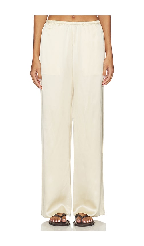 Enza Costa Silk Satin Pantlet in Alabaster