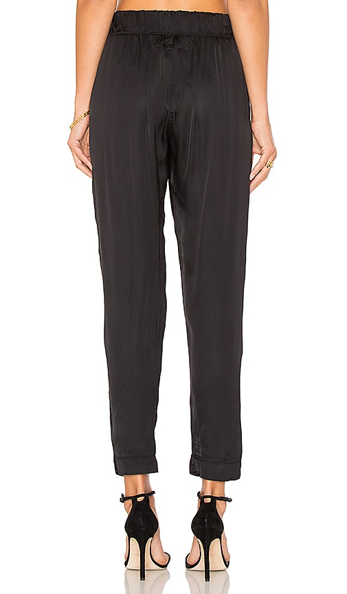 Enza Costa Pleated Easy Pant in Black | REVOLVE