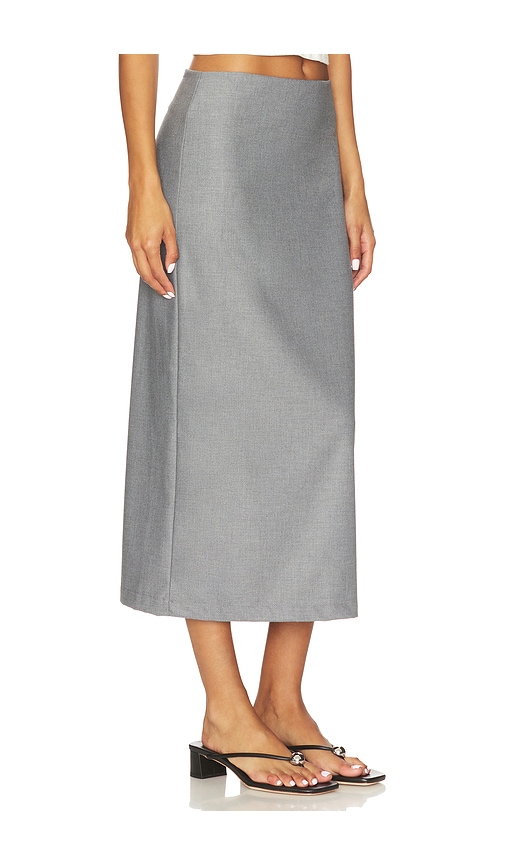 Enza Costa Suiting Pencil Skirt In Gray