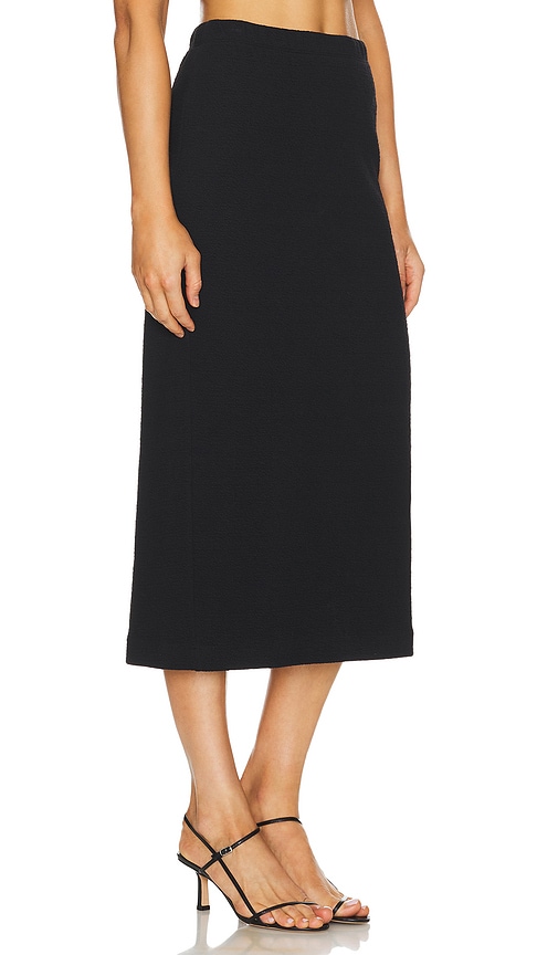 Shop Enza Costa Textured Skirt In 黑色