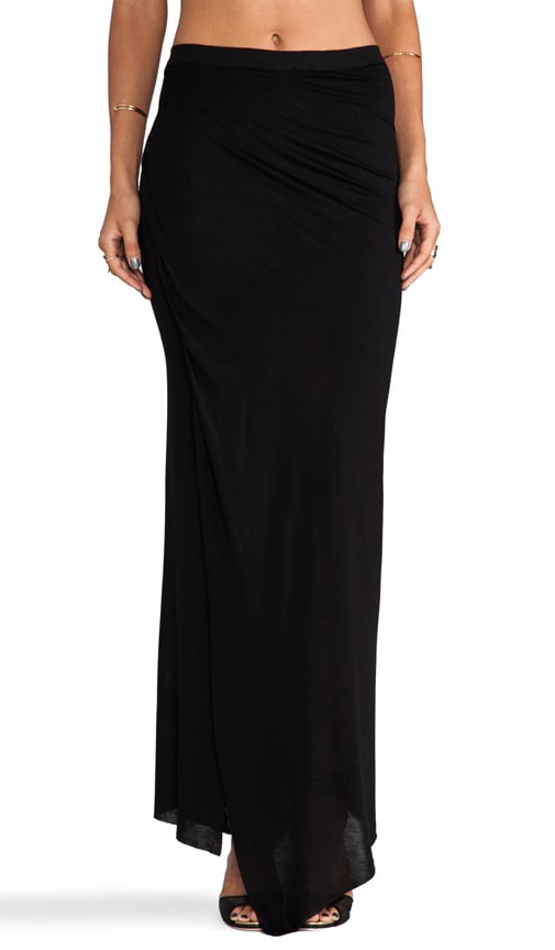 Rayon Jersey Wrap Column Skirt
