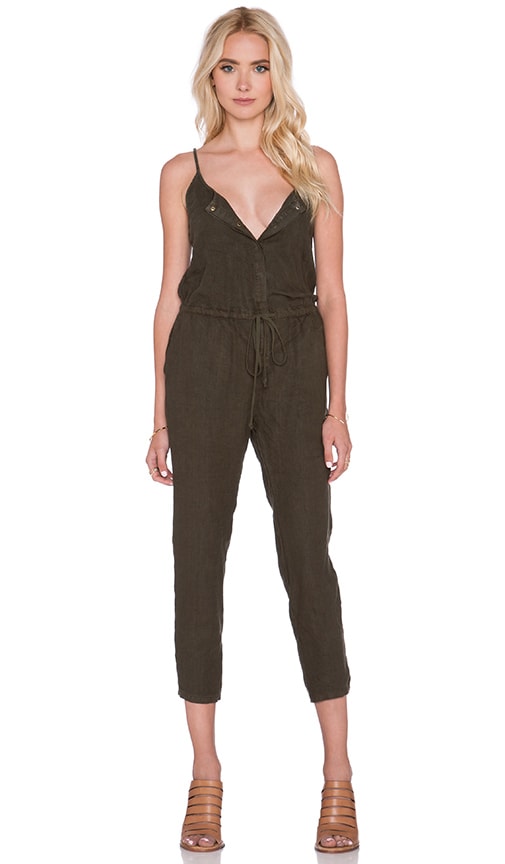 strappy linen jumpsuit