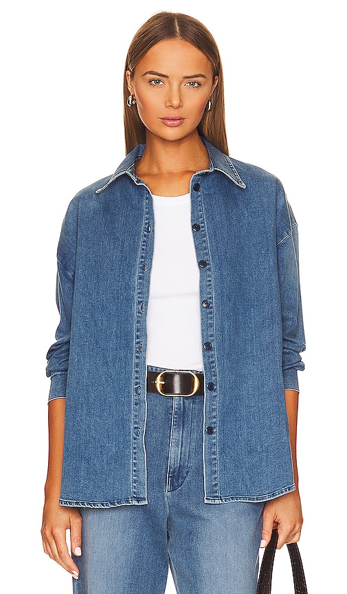 Enza Costa Oversized Shirt in Midwash