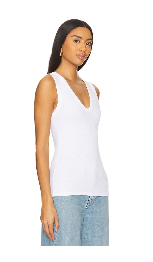  Enza Costa Top Mit U-ausschnitt In White. Größe S. Also In Xs, M, L. 