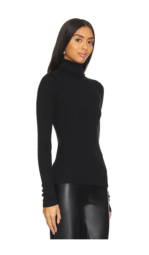 ENZA COSTA SILK SWEATER RIB TURTLENECK 