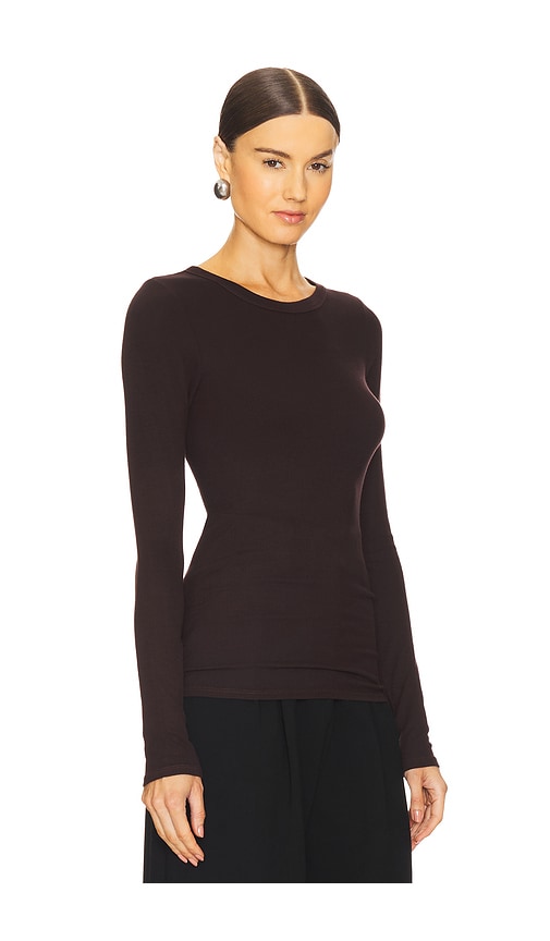 ENZA COSTA SILK KNIT LONG SLEEVE CREW