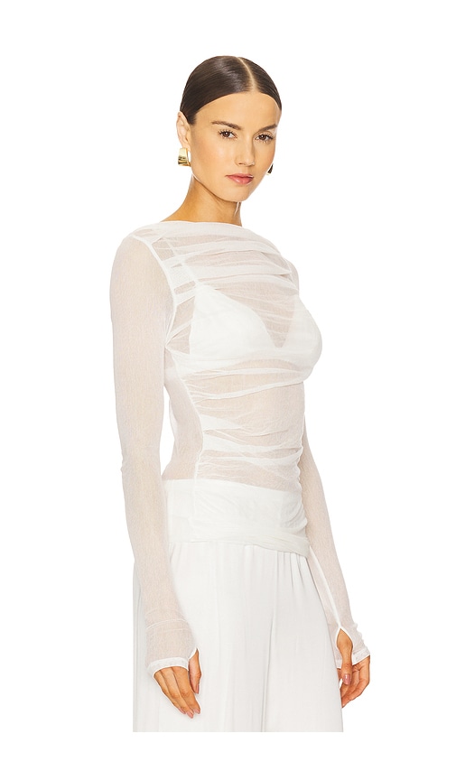 ENZA COSTA DRAPED BOATNECK