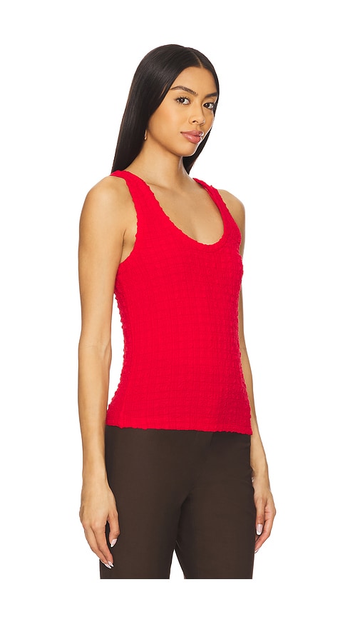 ENZA COSTA PUCKERED TANK TOP