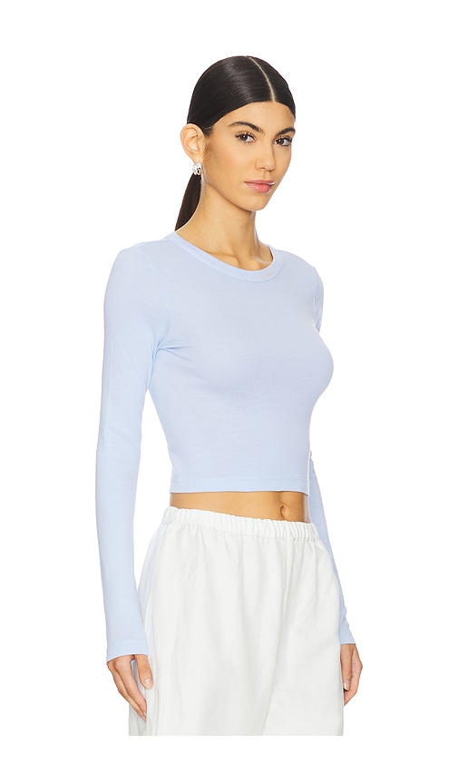 ENZA COSTA SUPIMA BABY LONG SLEEVE CROPPED TOP