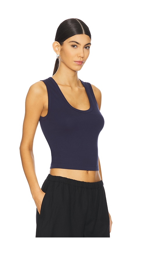 ENZA COSTA SUPIMA BABY CROPPED U TANK TOP