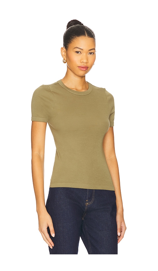 Enza Costa New Classic Short Sleeve Tee In Green