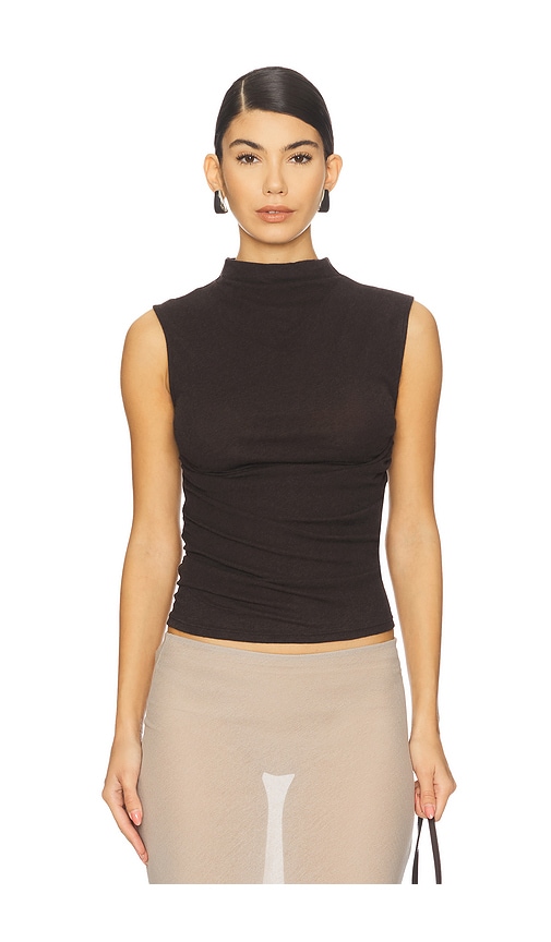 Enza Costa X Revolve Cashmere Sleeveless Twist Top In Black