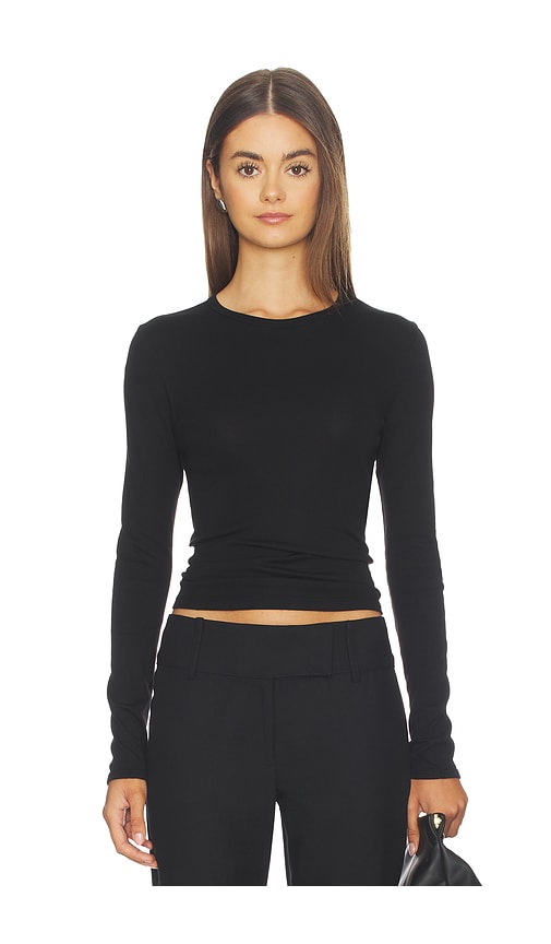 Enza Costa Fine Supima Cotton Long Sleeve Crew