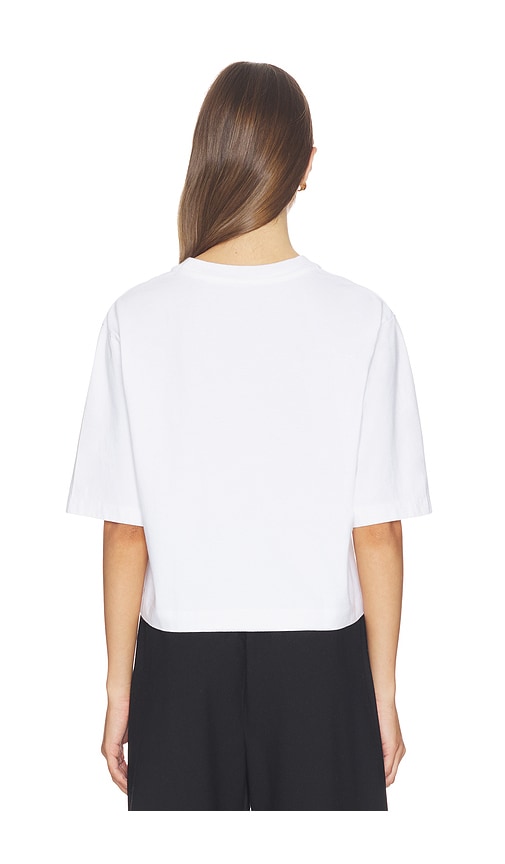  Enza Costa T-shirt Structuré à Manches Courtes En Coton Supima En White. Taille L. Also En M, S, Xs. 