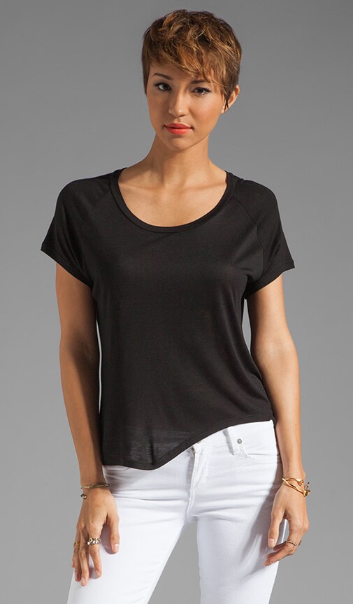 Rayon Rib Side Flare Short Sleeve