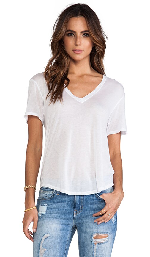 Viscose Baseball Short Sleeve V-Neck