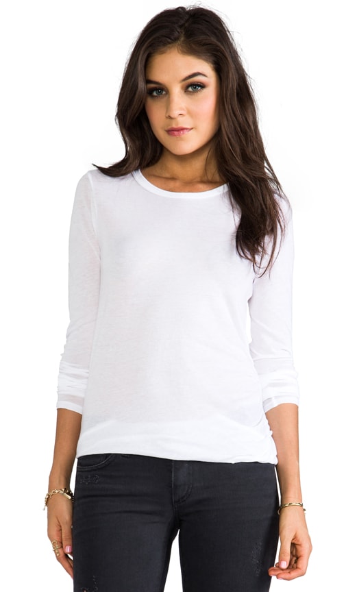 Tissue Jersey Front Drape Long Sleeve