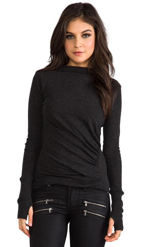 Cashmere Ruched Pullover Sweater