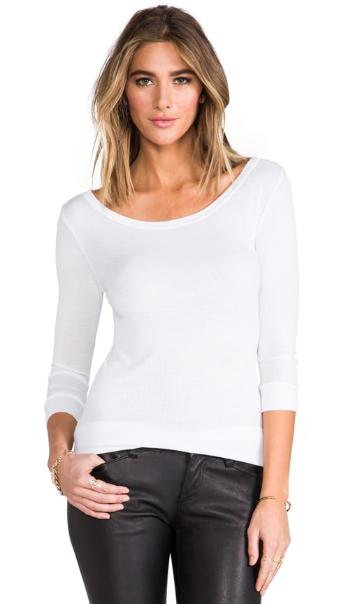 Silk Rib Baseball Long Sleeve