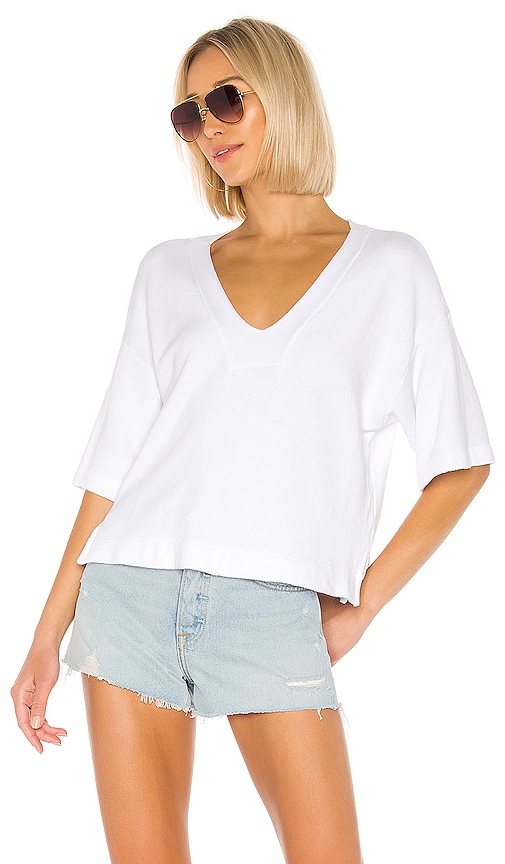 French Terry Easy V Neck Top