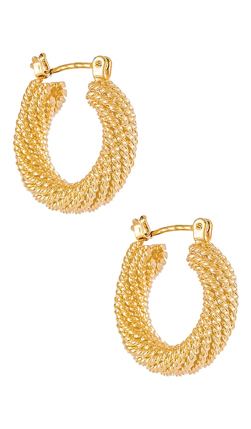 Electric Picks Jewelry Presley Hoops in Gold | REVOLVE