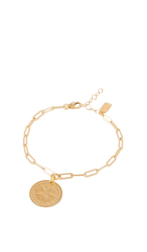 Electric Picks Jewelry Havana Coin Bracelet in Gold