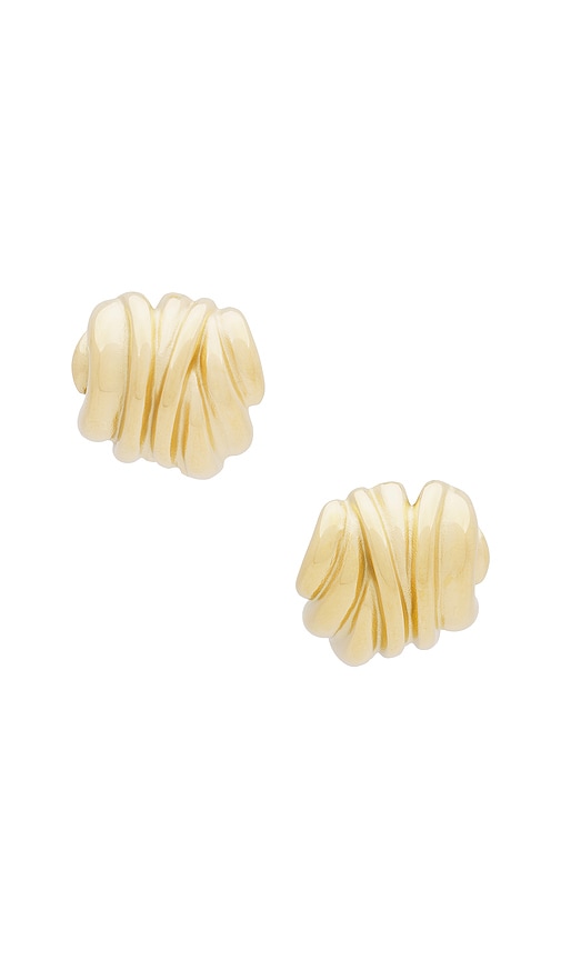 Shop Epifene Baroque Stud Earrings In 골드