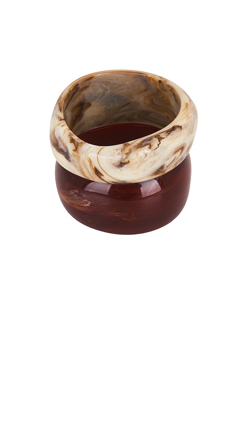  Epifene Armreif-set Swirl In Red,cream. 