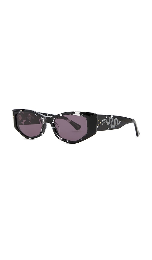 Shop Epokhe Guilty Sunglasses In Black Tortoise Polished & Grey